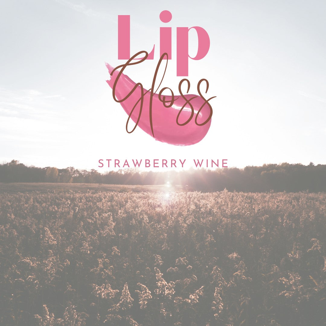 Hello Biscuit Beauty Strawberry Wine lip gloss in a soft pink shade with a radiant, long-lasting shine. Cruelty-free formula.