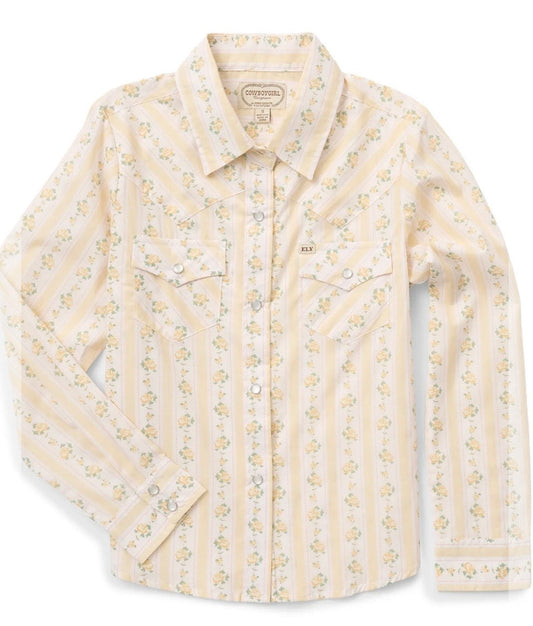 The Girls Buttermilk Rose Granddaddy Western Snap Shirt