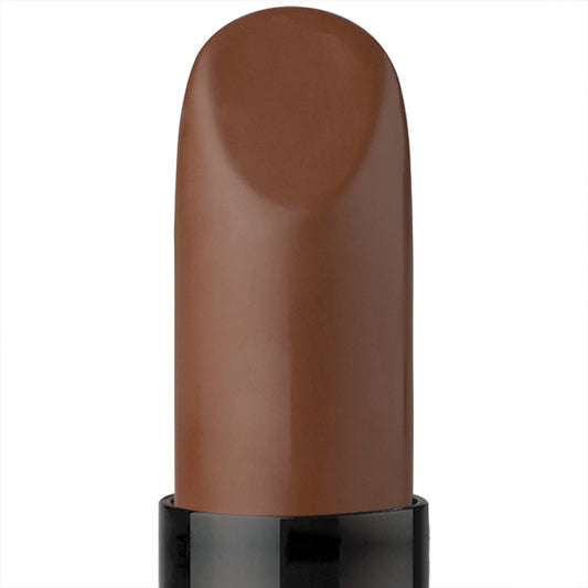 Hello Biscuit Beauty Backwoods Muted Mocha Matte Lipstick, a rich, earthy brown with a velvet-matte finish.