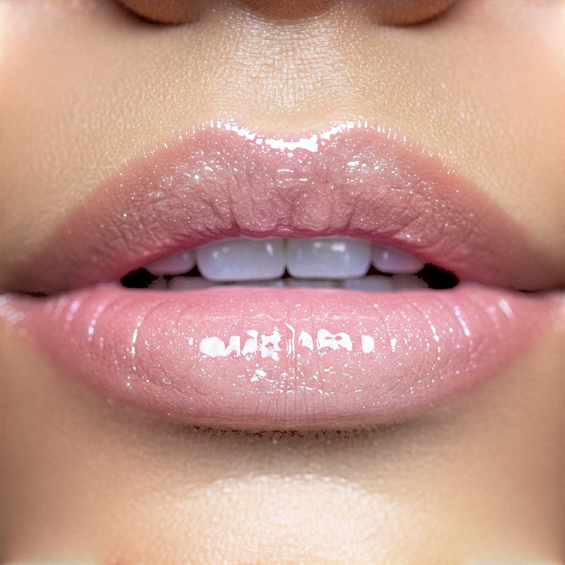 Hello Biscuit Beauty Strawberry Wine lip gloss in soft pink with a radiant, non-sticky shine.